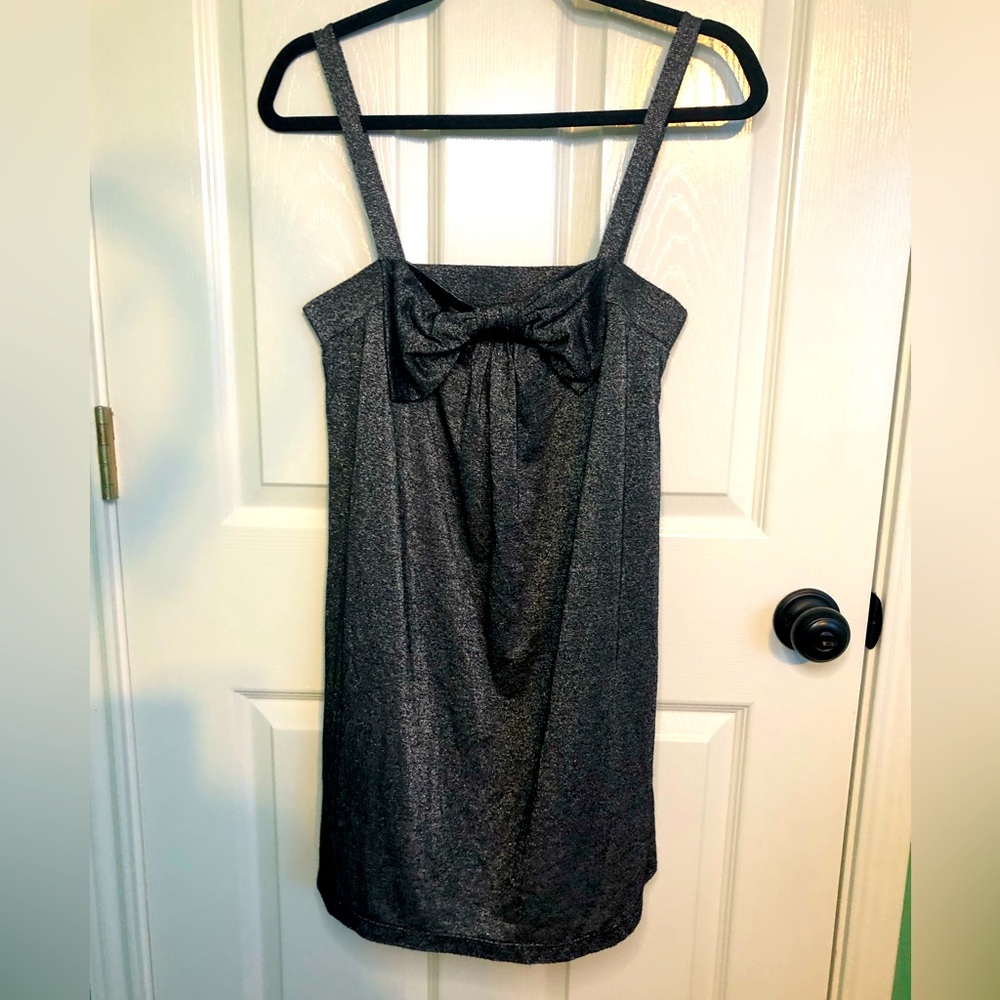 Mixit Stretch Gray Silver Sparkle Mini Dress Women’s Medium